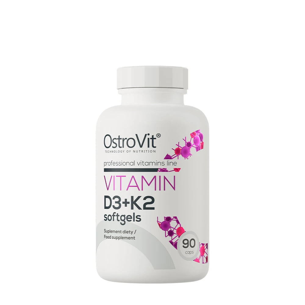 OstroVit - Vitamín D3 + K2 - 90 mäkkých kapsúl