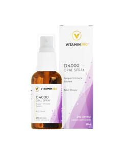 Vitamin360 - Vitamín D 4000 IU orálny sprej (30 ml, mätová príchuť)