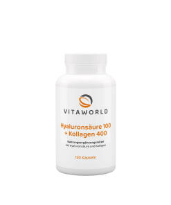 Vitaworld - Kyselina hyalurónová 100 + Kolagén 400 (120 kapsúl)