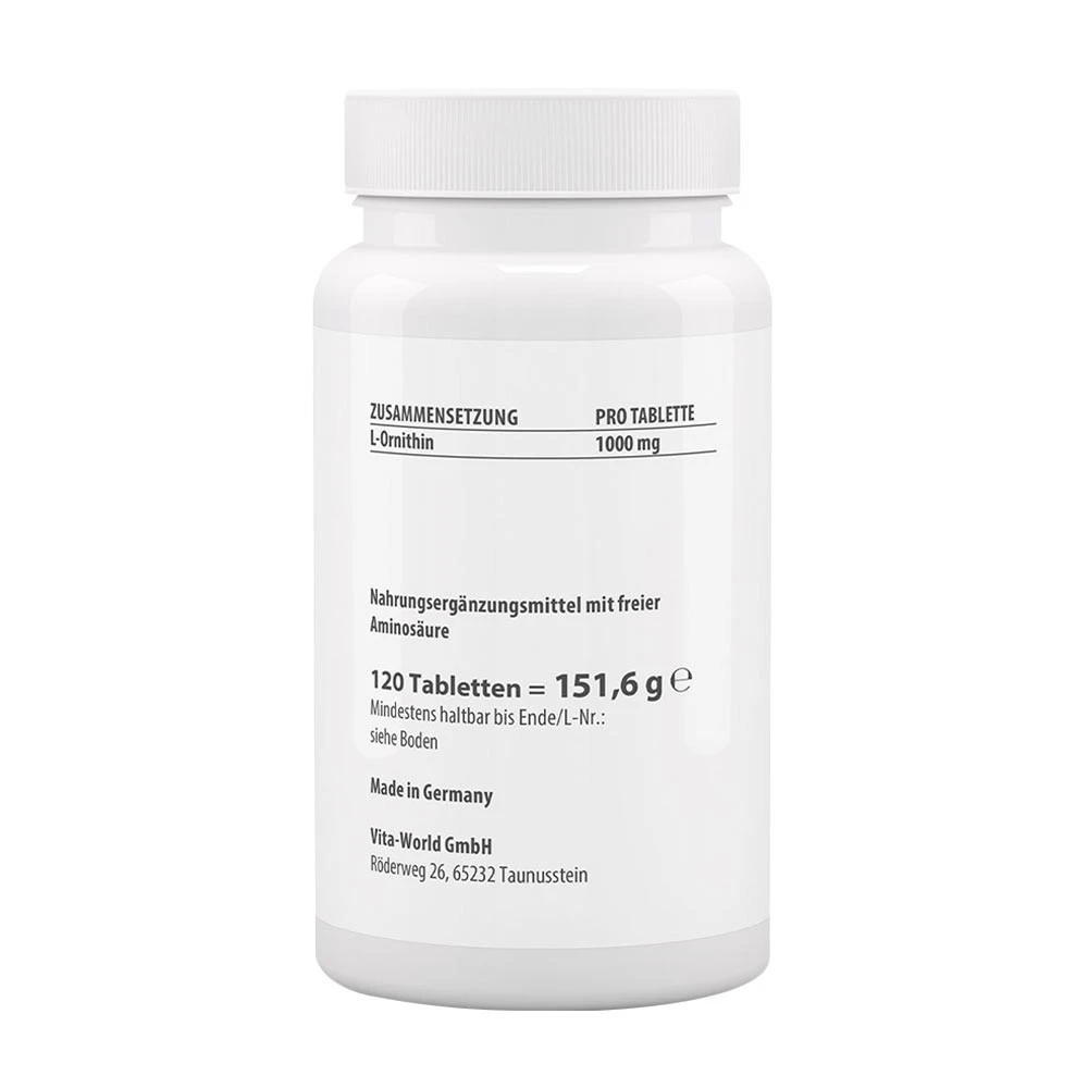 Vitaworld - Ornithín 1000 mg (120 tabliet) – Obrázok 2