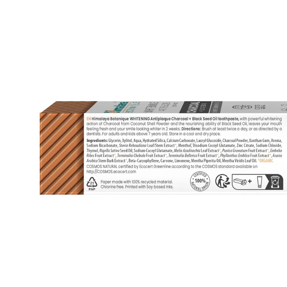 Himalaya - Bieliaca zubná pasta proti zubnému povlaku s aktívnym uhlím a čiernym korením, mäta - 75 ml – Obrázok 6
