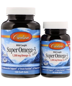Divoko ulovené Super Omega-3 perly, 1200 mg - 100 + 30 mäkkých kapsúl