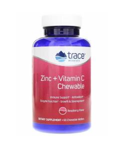 Zinok + Vitamín C na žuvanie, malina - 60 žuvacích tabliet