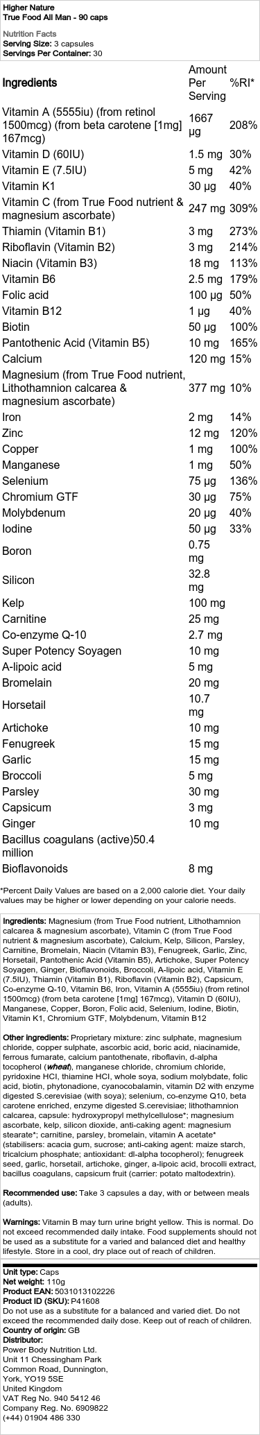 Pravá strava pre mužov - 90 kapsúl – Obrázok 2