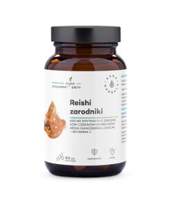 Aura Herbals - AURA HERBALS Reishi spóry, 800 mg + vitamín C (60 kapsúl)