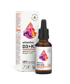 Aura Herbals - Vitamín D3, 2000 IU + K2 (30 ml)