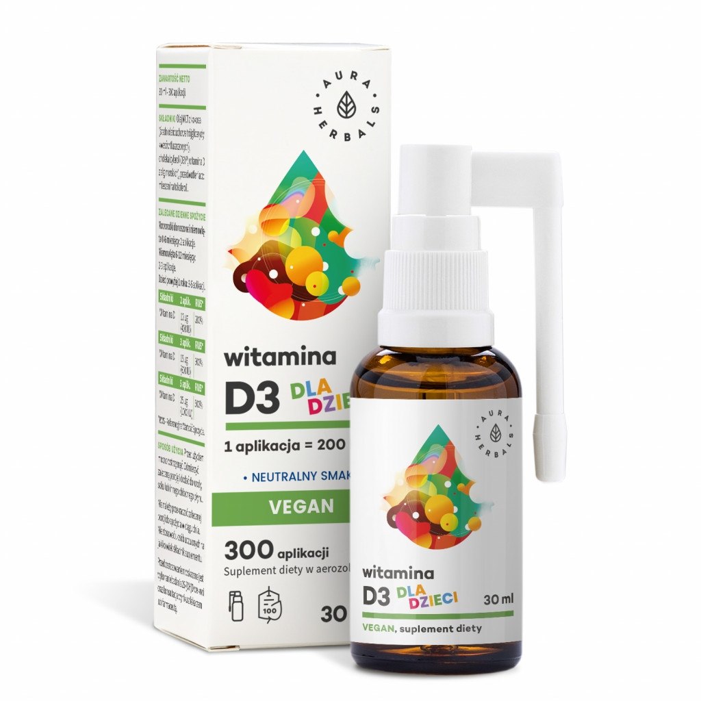 Aura Herbals - AURA HERBALS Vitamín D3 Vegan pre deti (30 ml)