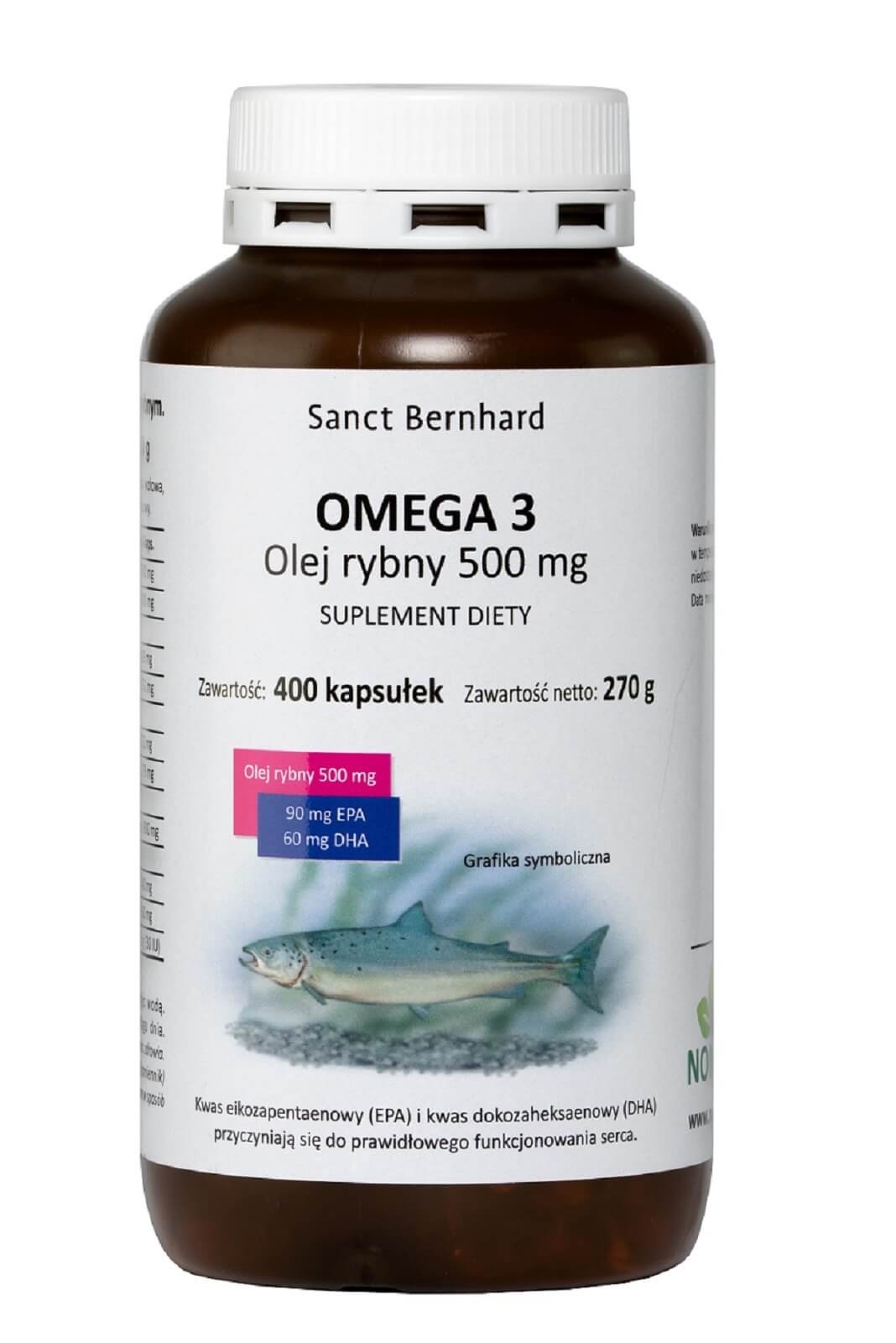 Krauterhaus Sanct Bernhard - Krauterhaus Sanct Bernhard Omega 3 Fish Oil Capsules, 500 Mg (400 Caps)-image