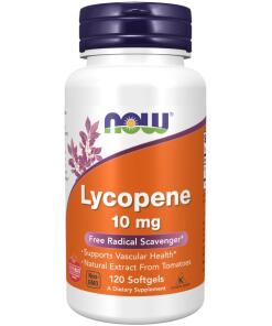 NOW Foods – Lykopeín 10 mg, prírodný antioxidant (120 mäkkých kapsúl)