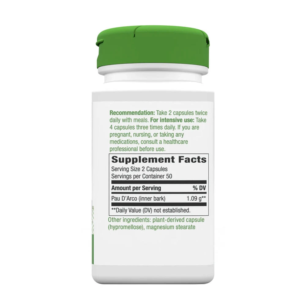 Nature's Way - Pau d'Arco vnútorná kôra (180 kapsúl) – Obrázok 7