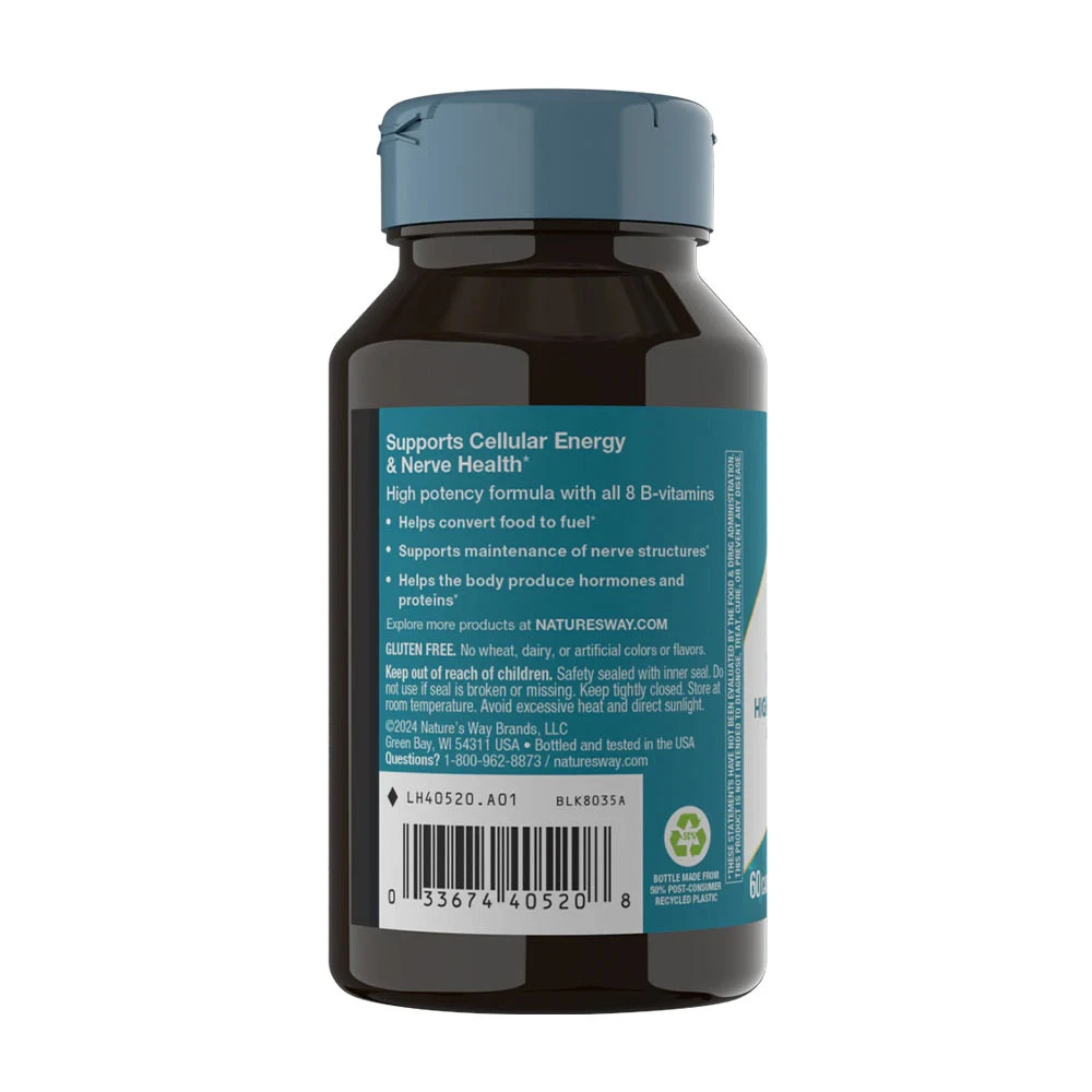Nature's Way - Komplex vitamínu B-100 (60 kapsúl) – Obrázok 5