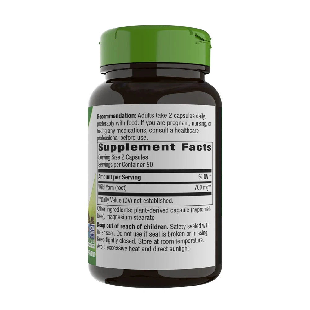 Nature's Way - Divý jam koreň (100 kapsúl) – Obrázok 2