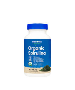 Nutricost - Organická spirulina (240 tabliet)