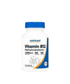 Nutricost - Vitamín B12 1000 mcg (120 kapsúl)