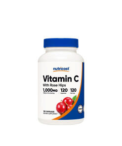 Nutricost - Vitamín C s šípkami v kapsulách (120 kapsúl)