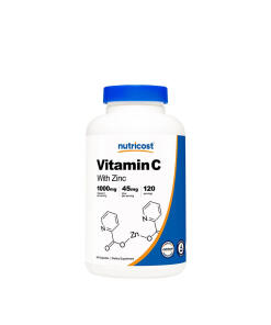 Nutricost - Vitamín C s obsahom zinku 1000 mg (240 kapsúl)