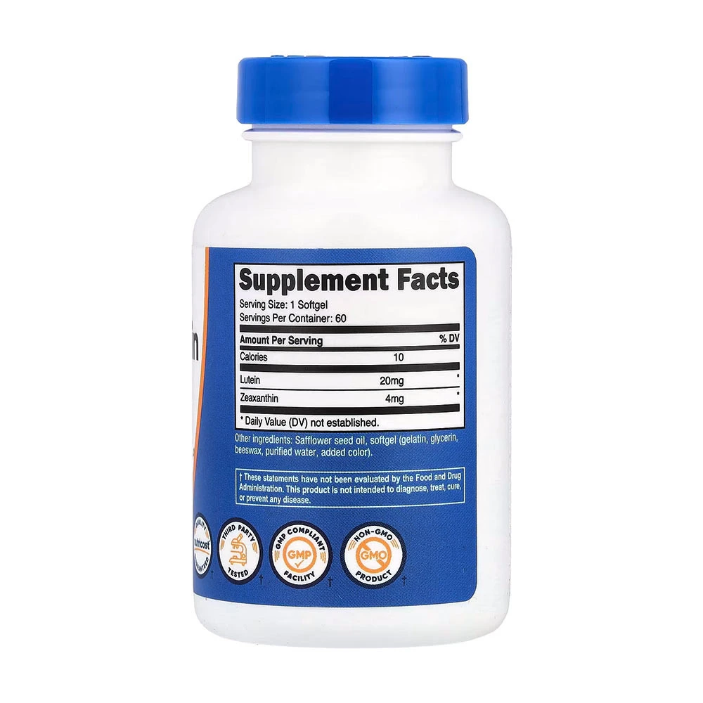 Nutricost - Zeaxantín (s luteínom) (60 mäkkých kapsúl) – Obrázok 5