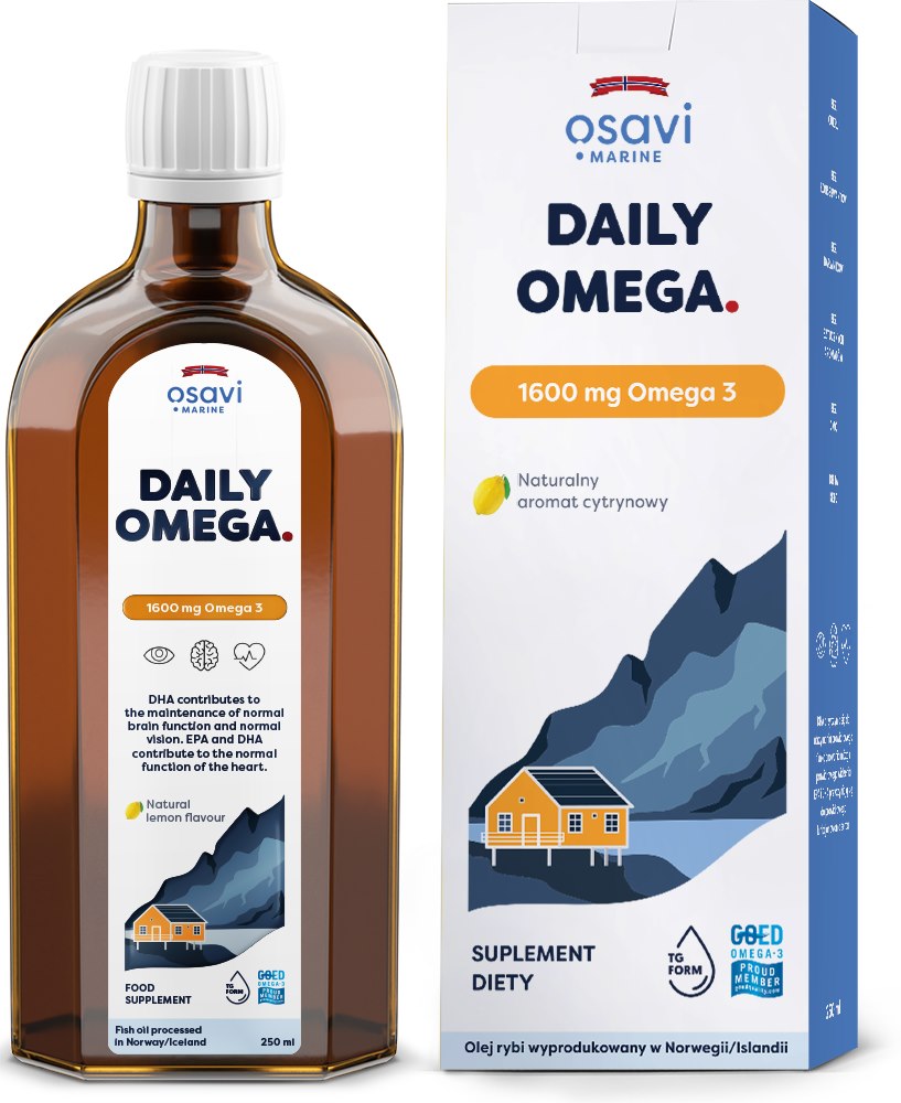 Osavi - OSAVI Denná Omega 1600 mg, príchuť prírodný citrón (250 ml)