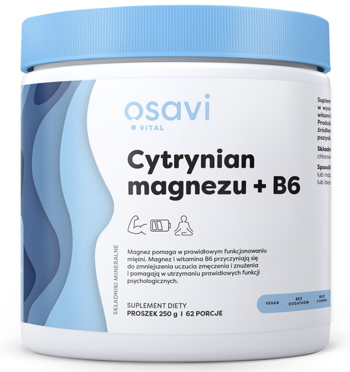 Osavi - Citrát horečnatý s vitamínom B6 (250 g)