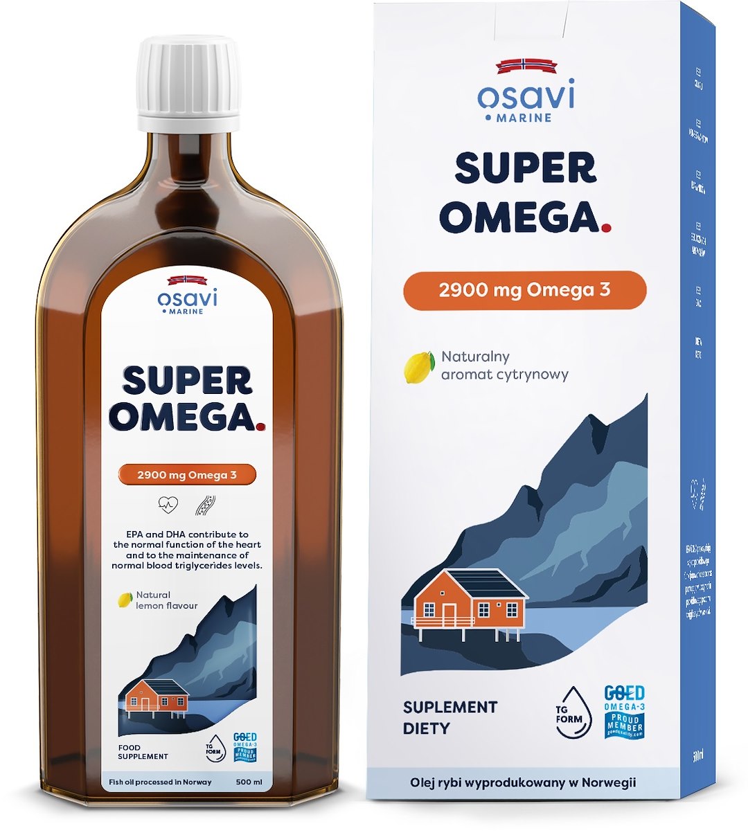 Osavi - OSAVI Super Omega, 2900 mg, príchuť prírodný citrón (500 ml)