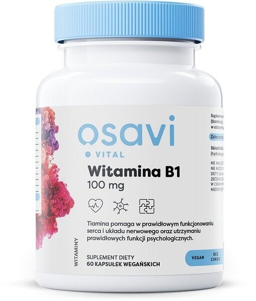 Osavi - Vitamín B1, 100 mg (60 rastlinných kapsúl)