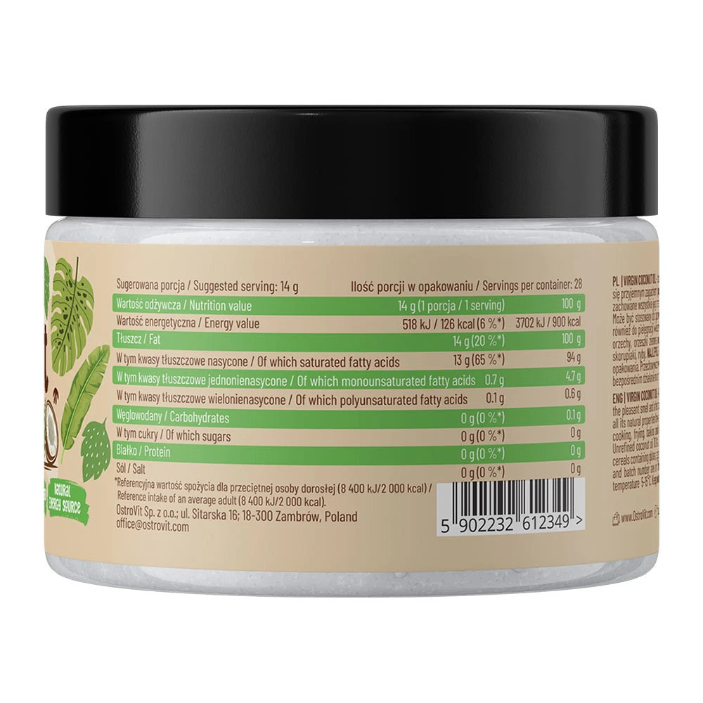 OstroVit - Extra panenský kokosový olej (400 g) – Obrázok 2