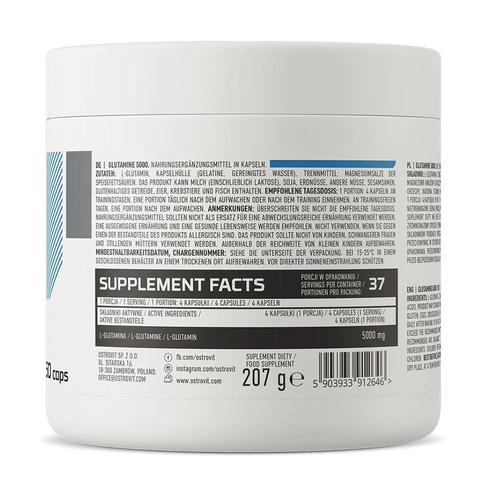 OstroVit - OstroVit Glutamín 5000 mg (150 kapsúl) – Obrázok 9