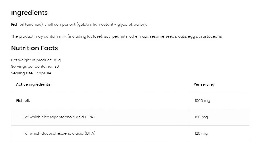 OstroVit - OstroVit Omega 3 (30 kapsúl) – Obrázok 2