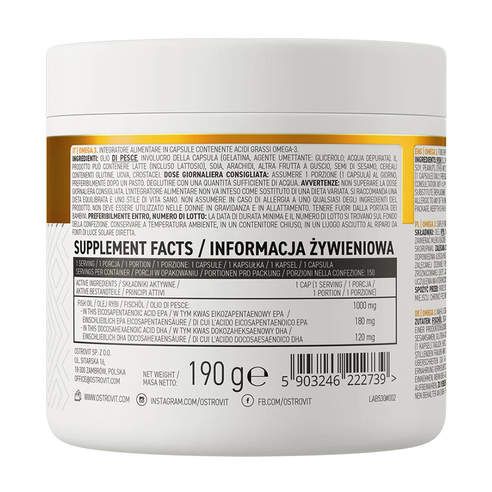 OstroVit Omega 3 Limitovaná edícia (150 kapsúl) – Obrázok 6