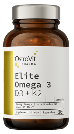 OstroVit Pharma Elite Omega 3 D3 + K2 (30 kapsúl)