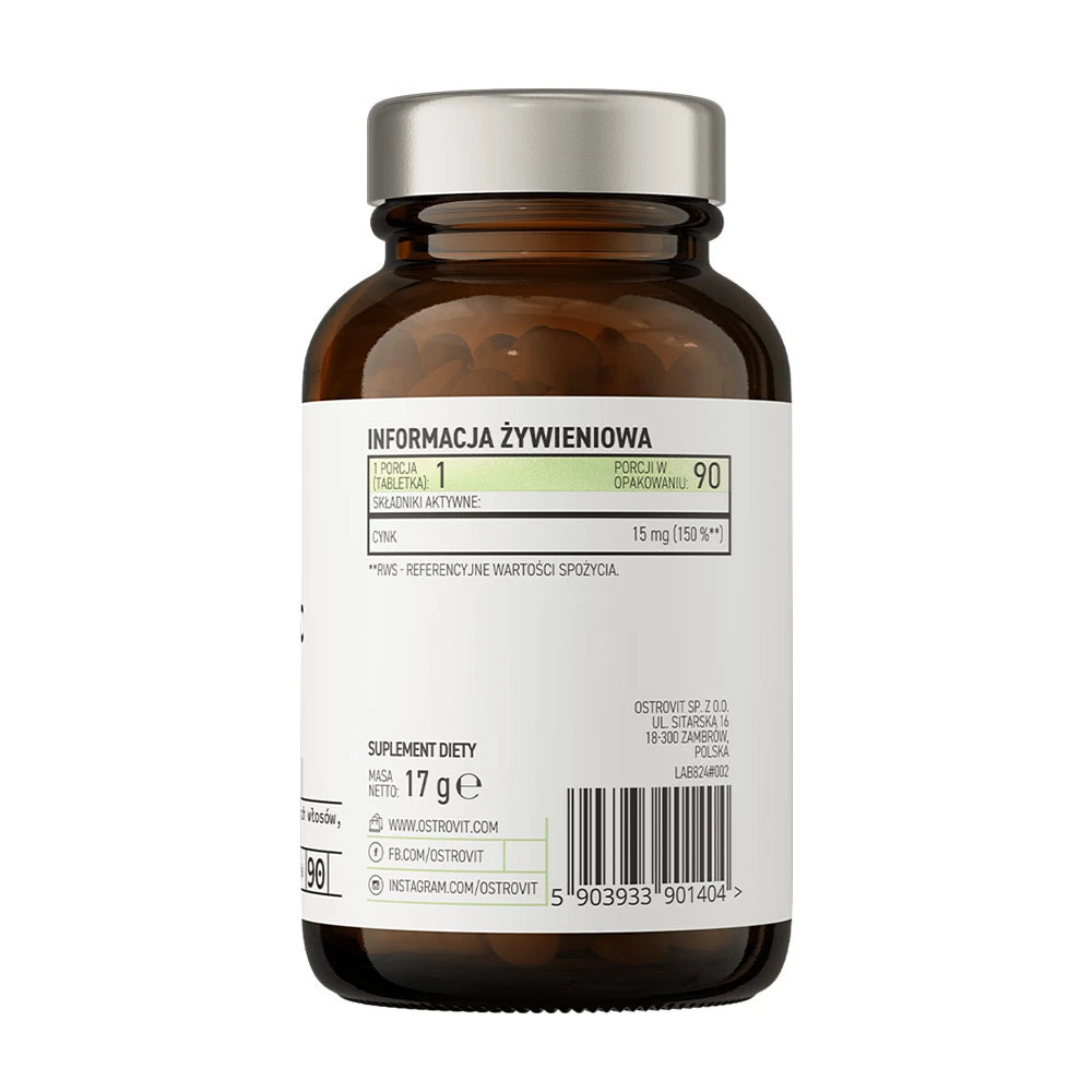 OstroVit Pharma Organic Zinok (90 tabliet) – Obrázok 9