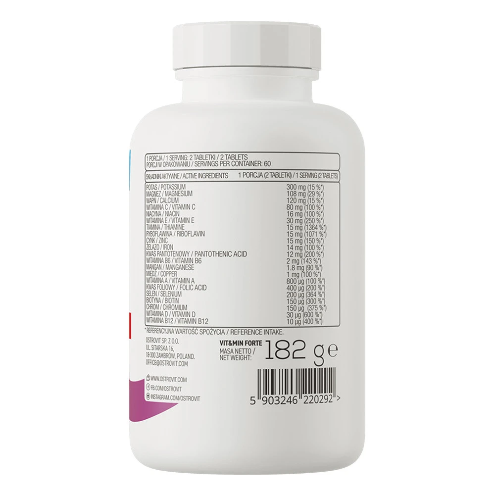 OstroVit - OstroVit Vit&Min FORTE (120 tabliet) – Obrázok 2