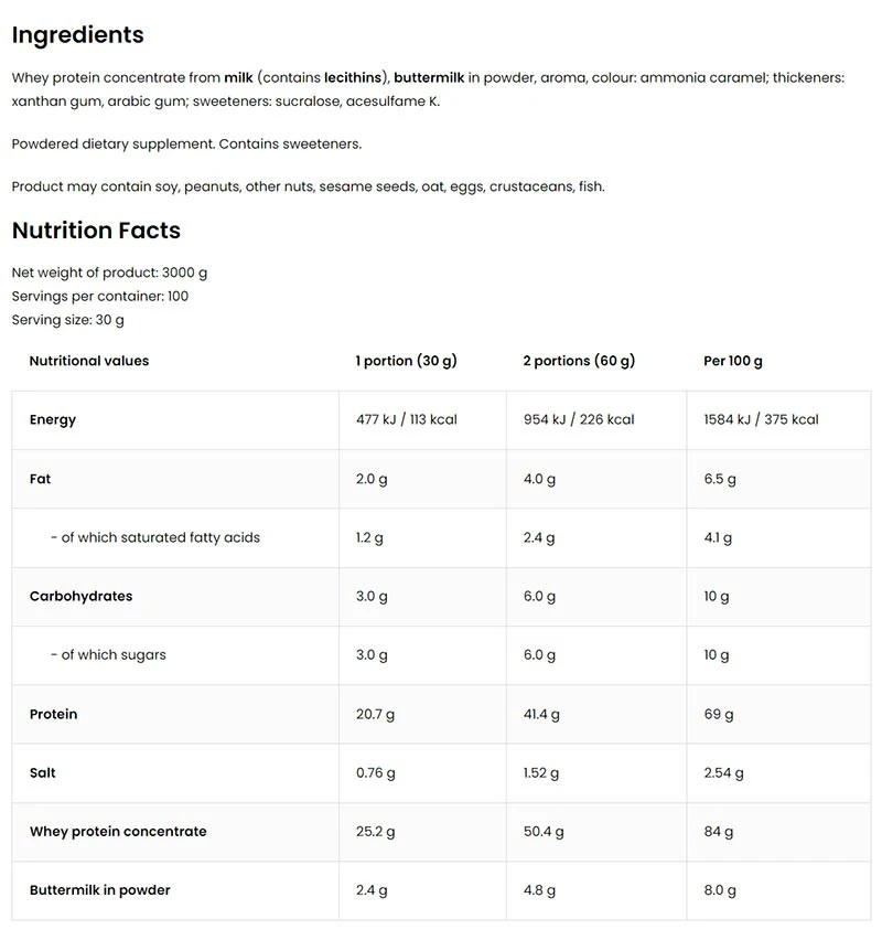 OstroVit - OstroVit WHEYlicious (3 kg, Slaný karamel) – Obrázok 4