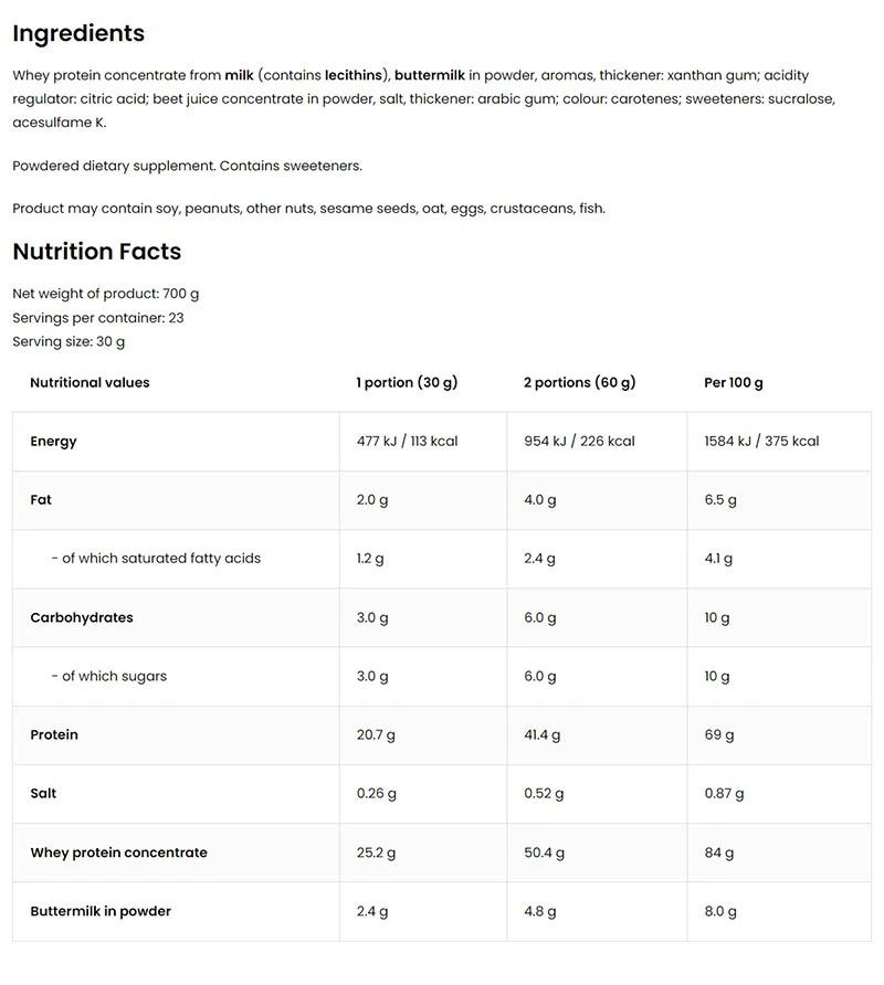 OstroVit - WHEYlicious (700 g, Krémová broskyňa) – Obrázok 2