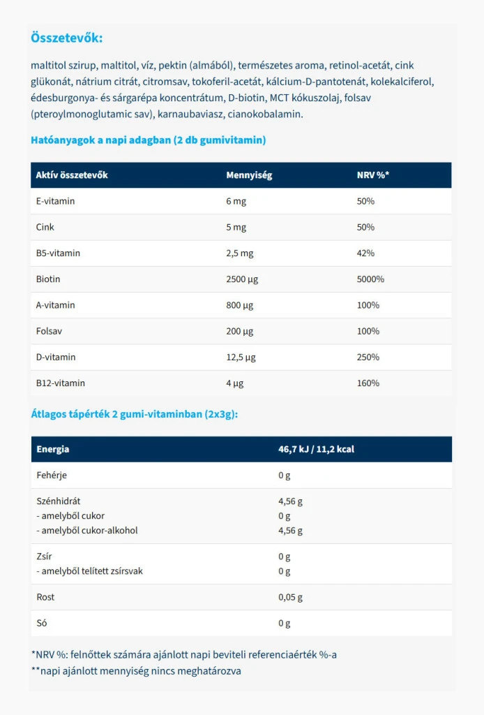 USA medical - USA medical VITAMÍNY NA VLASY V ŽUVAČKÁCH (60 žuvačiek, malina) – Obrázok 4