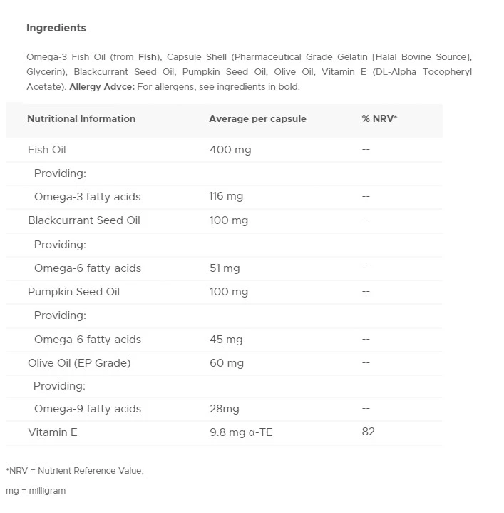 Vitabiotics Ultra Omega 3-6-9 (60 kapsúl) – Obrázok 2