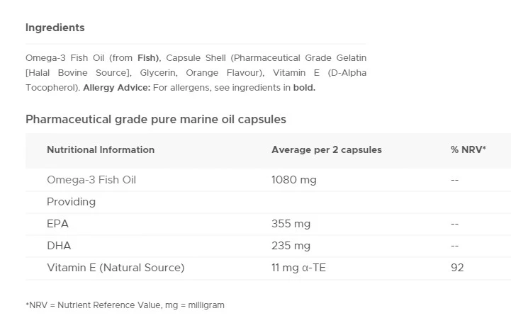 Vitabiotics - Vitabiotics Ultra Omega-3 (60 kapsúl) – Obrázok 2