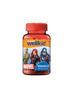 Vitabiotics - Vitabiotics Wellkid Marvel Želatínové cukríky s vitamínom D (50 cukríkov, jahoda)