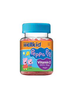 Vitabiotics - Vitabiotics Wellkid Peppa Pig Vitamín D 400 IU (30 želé, balenie s jahodovou príchuťou)