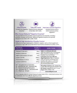 Vitabiotics - Vitabiotics Wellzyme Tráviace Enzýmy (60 kapsúl)