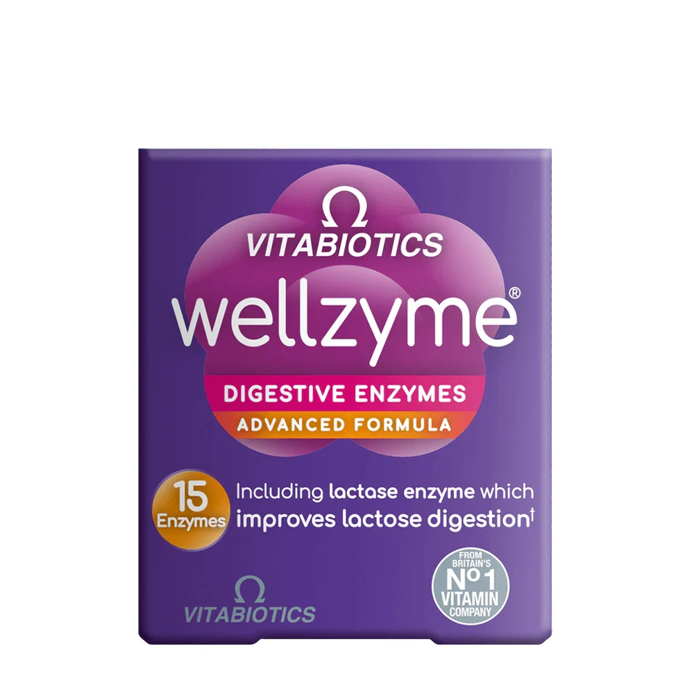 Vitabiotics - Vitabiotics Wellzyme Pokročilá formula tráviacich enzýmov (60 kapsúl)