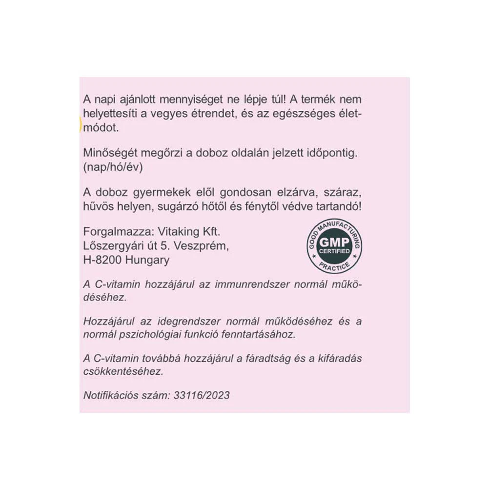 Vitaking - Okamžitý najvyšší prášok s vitamínom C (150 g, černica) – Obrázok 3