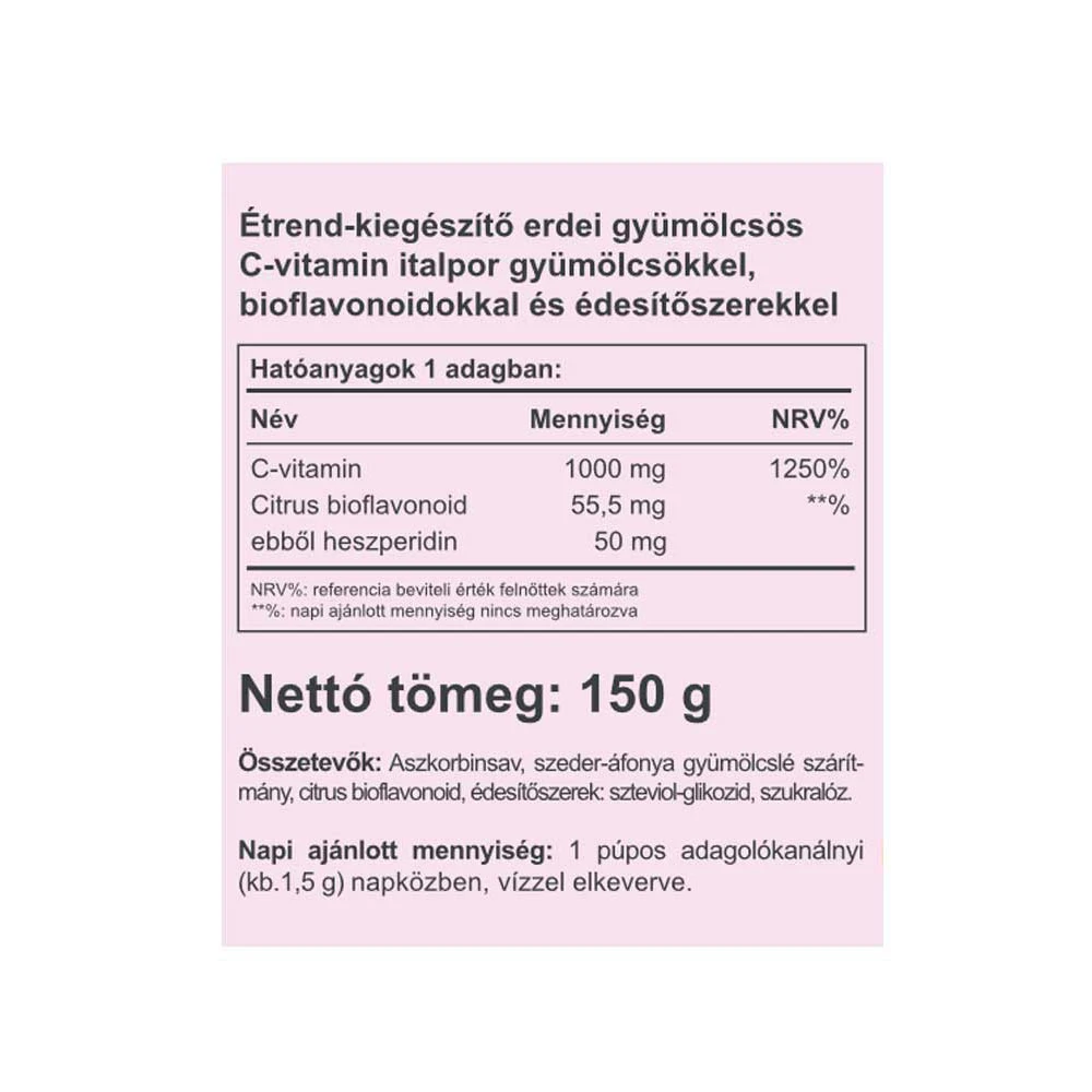 Vitaking - Okamžitý najvyšší prášok s vitamínom C (150 g, černica) – Obrázok 4