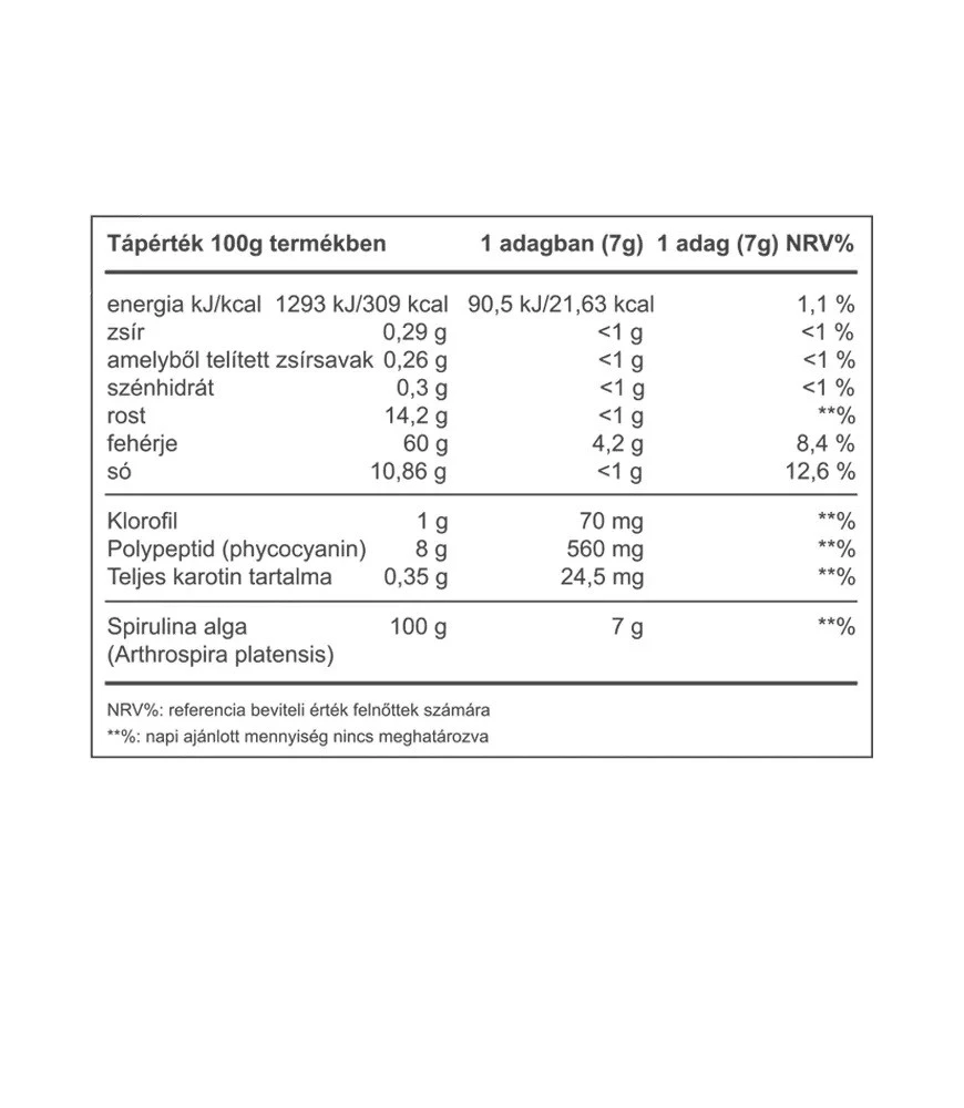 Vitaking - Spirulinový prášok z rias Vitaking (250 g) – Obrázok 4
