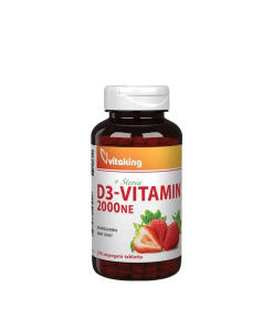 Vitaking - Vitamín D3 2000 IU od Vitakingu (210 pastiliek, jahodová príchuť)