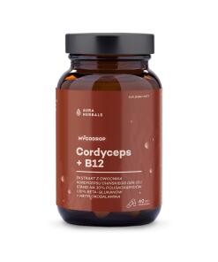 Aura Herbals - AURA HERBALS Mycodrop, Cordyceps 30:1 + B12, 30 % beta-glukánov (60 kapsúl)