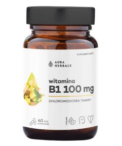 Aura Herbals - AURA HERBALS Vitamín B1 100 mg, tiamín (60 kapsúl)