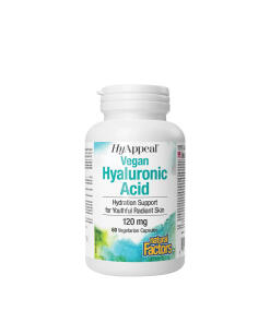 Natural Factors - HyAppeal Vegánska Kyselina Hyalurónová (60 kapsúl)