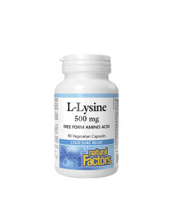Natural Factors - L-Lyzín Aminokyselina 500 mg (90 kapsúl)