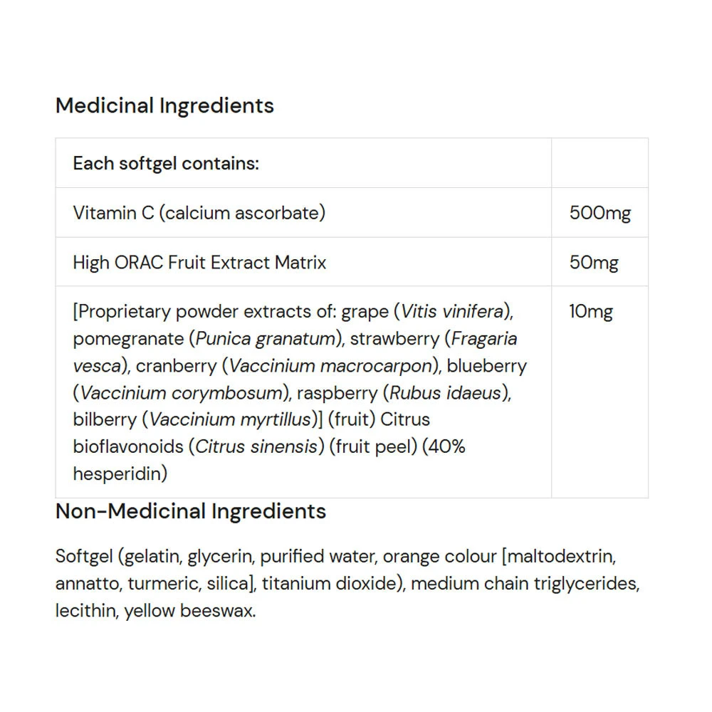 Natural Factors - Lipozomálny vitamín C (120 mäkkých kapsúl) – Obrázok 2